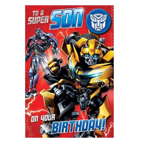 Son Transformers Birthday Card with Badge £2.69